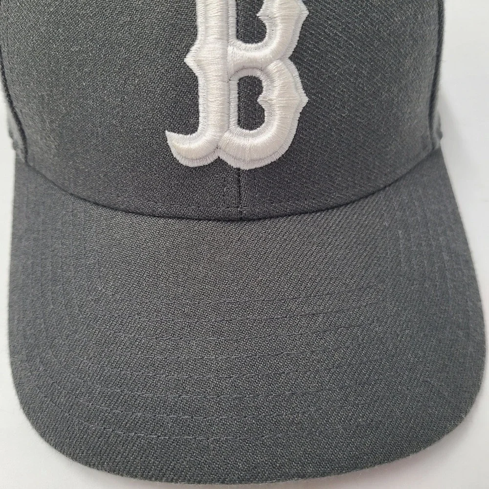 Boston Red Sox Hat Adjustable 47 Brand Gray White‎ MLB Baseball Wool Blend Men